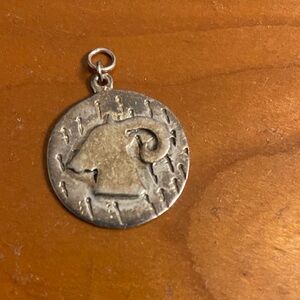 Silver Zodiac Pendant Aries